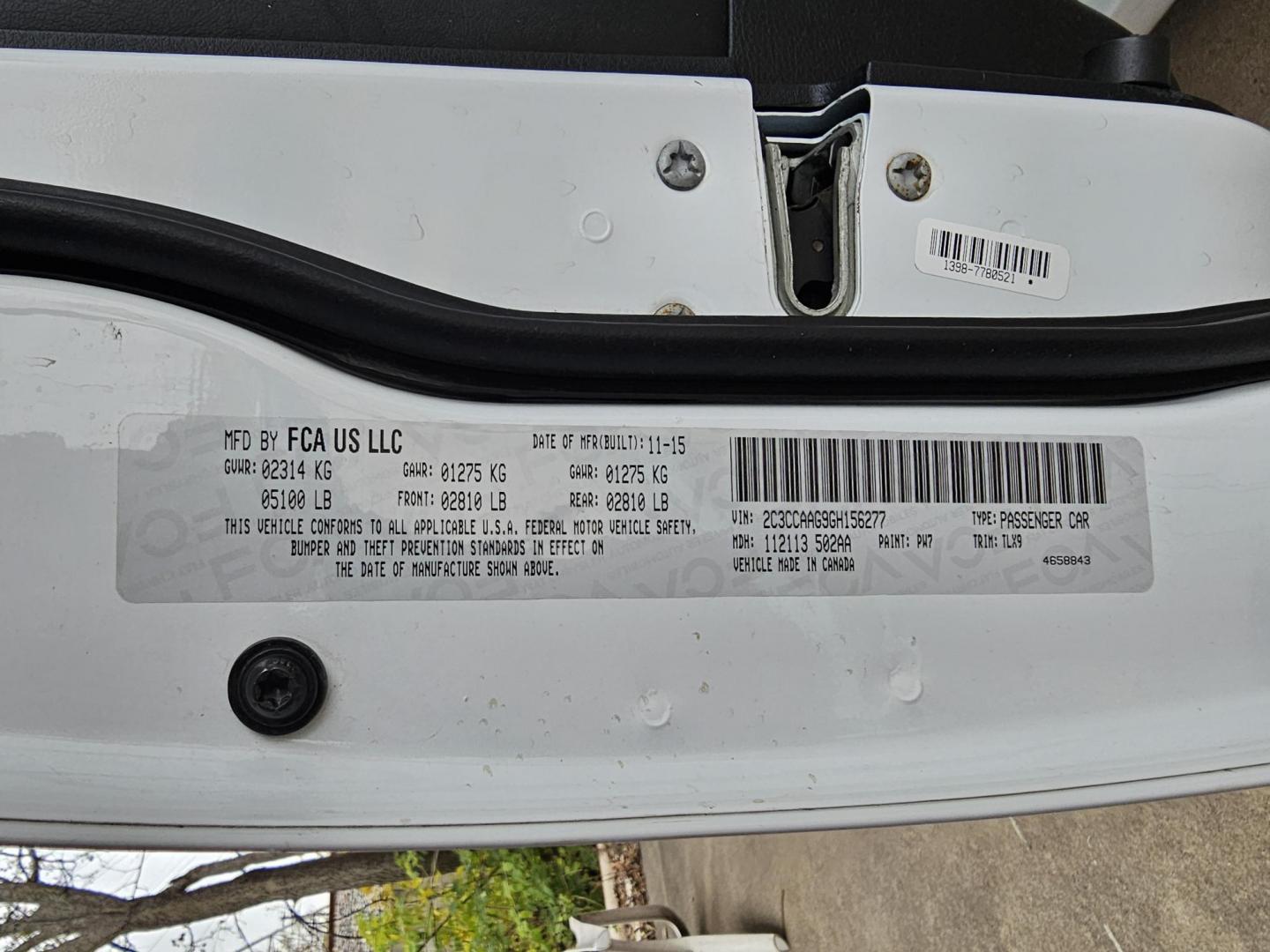 2016 WHITE Chrysler 300 Limited RWD (2C3CCAAG9GH) with an 3.6L V6 SOHC 24V engine, 8A transmission, located at 2020 East Division Street, Arlington, TX, 76011, (817) 801-3191, 32.742390, -97.076874 - Photo#24