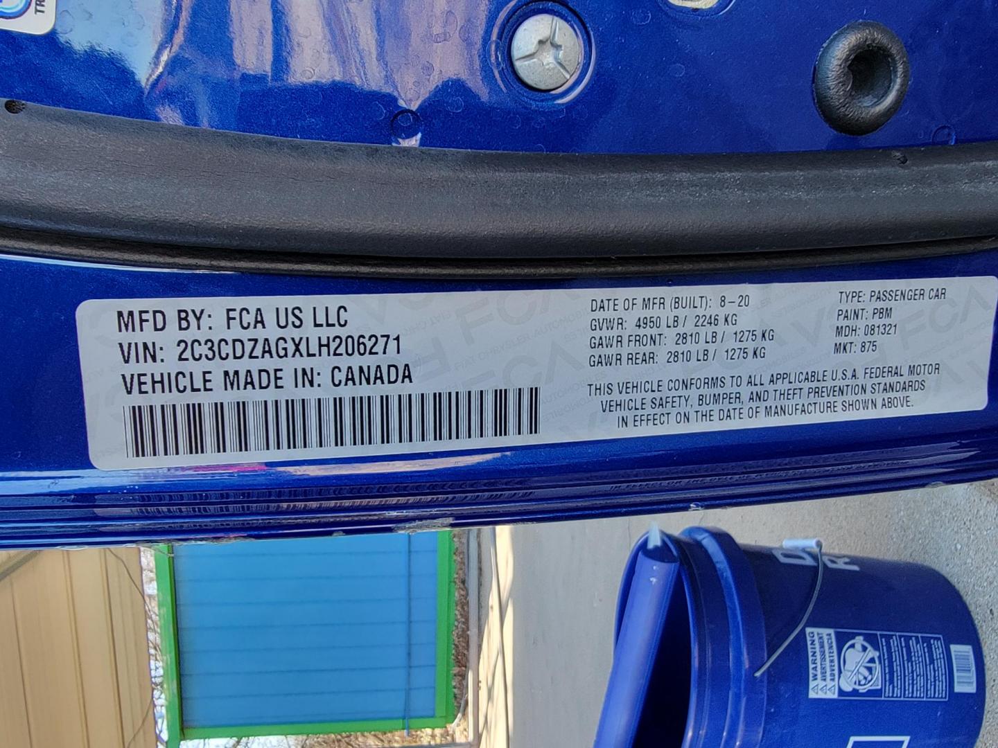 2020 Blue Dodge Challenger SXT (2C3CDZAGXLH) with an 3.6L V6 DOHC 24V engine, 8A transmission, located at 2020 East Division Street, Arlington, TX, 76011, (817) 801-3191, 32.742390, -97.076874 - Photo#27