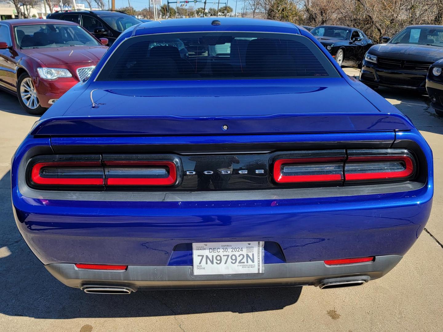 2020 Blue Dodge Challenger SXT (2C3CDZAGXLH) with an 3.6L V6 DOHC 24V engine, 8A transmission, located at 2020 East Division Street, Arlington, TX, 76011, (817) 801-3191, 32.742390, -97.076874 - Photo#3