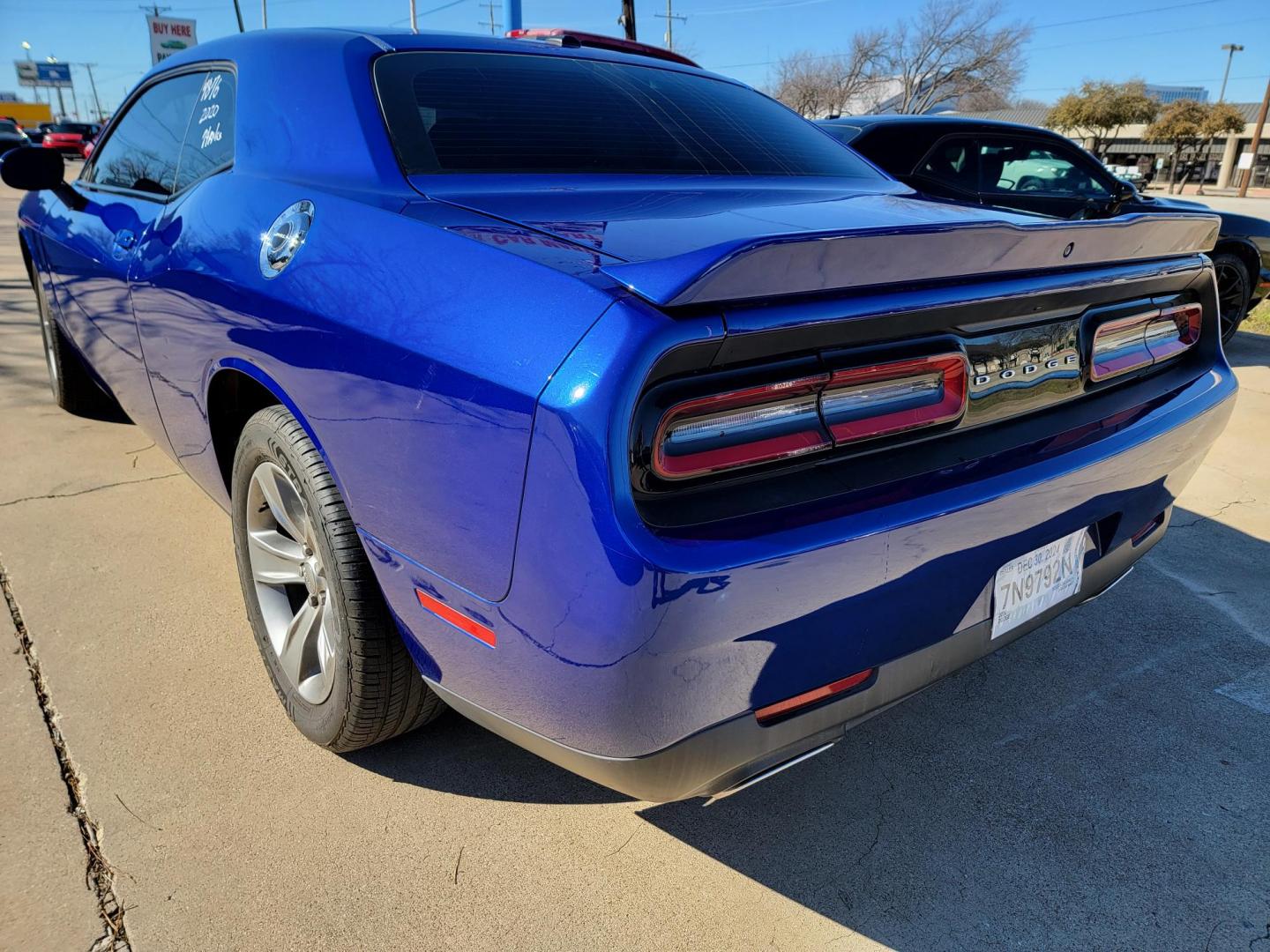 2020 Blue Dodge Challenger SXT (2C3CDZAGXLH) with an 3.6L V6 DOHC 24V engine, 8A transmission, located at 2020 East Division Street, Arlington, TX, 76011, (817) 801-3191, 32.742390, -97.076874 - Photo#4
